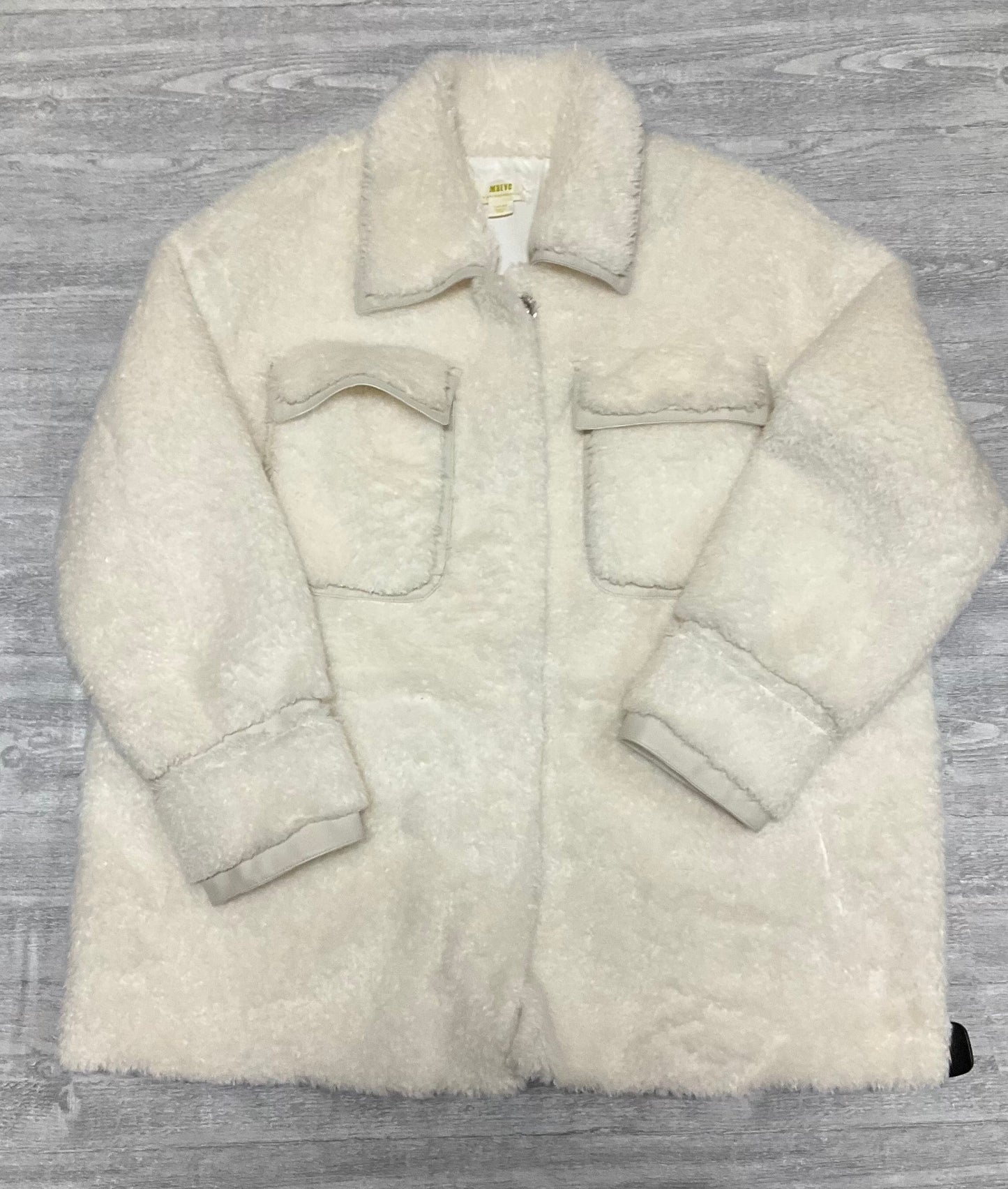 Jacket Faux Fur & Sherpa By Maeve In Cream, Size: L