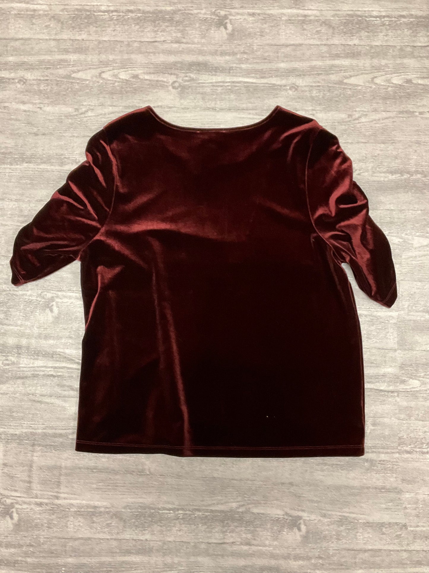 Top Short Sleeve By Moulinette Soeurs In Maroon, Size: Xl