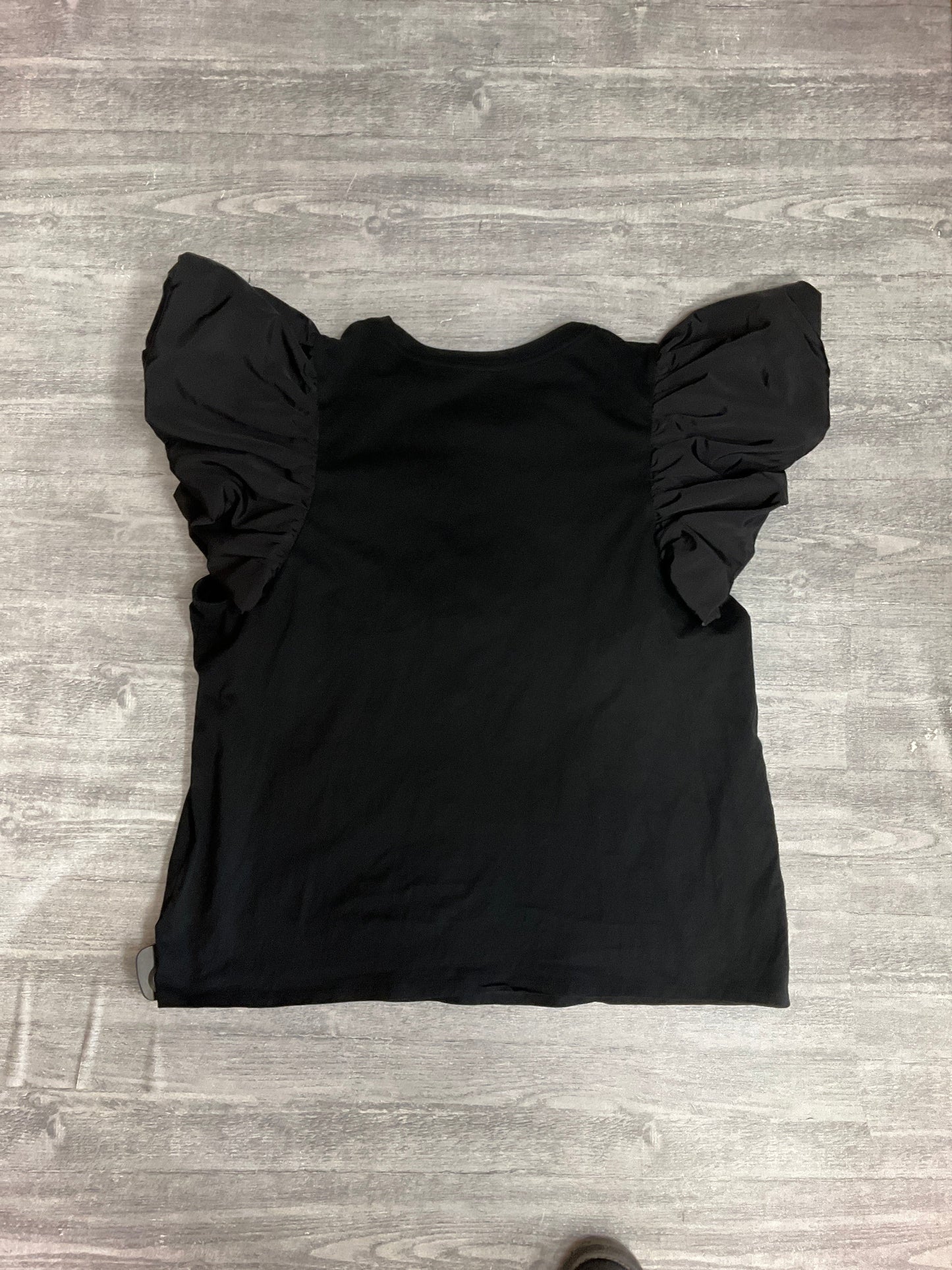 Top Short Sleeve By Express In Black, Size: Xl