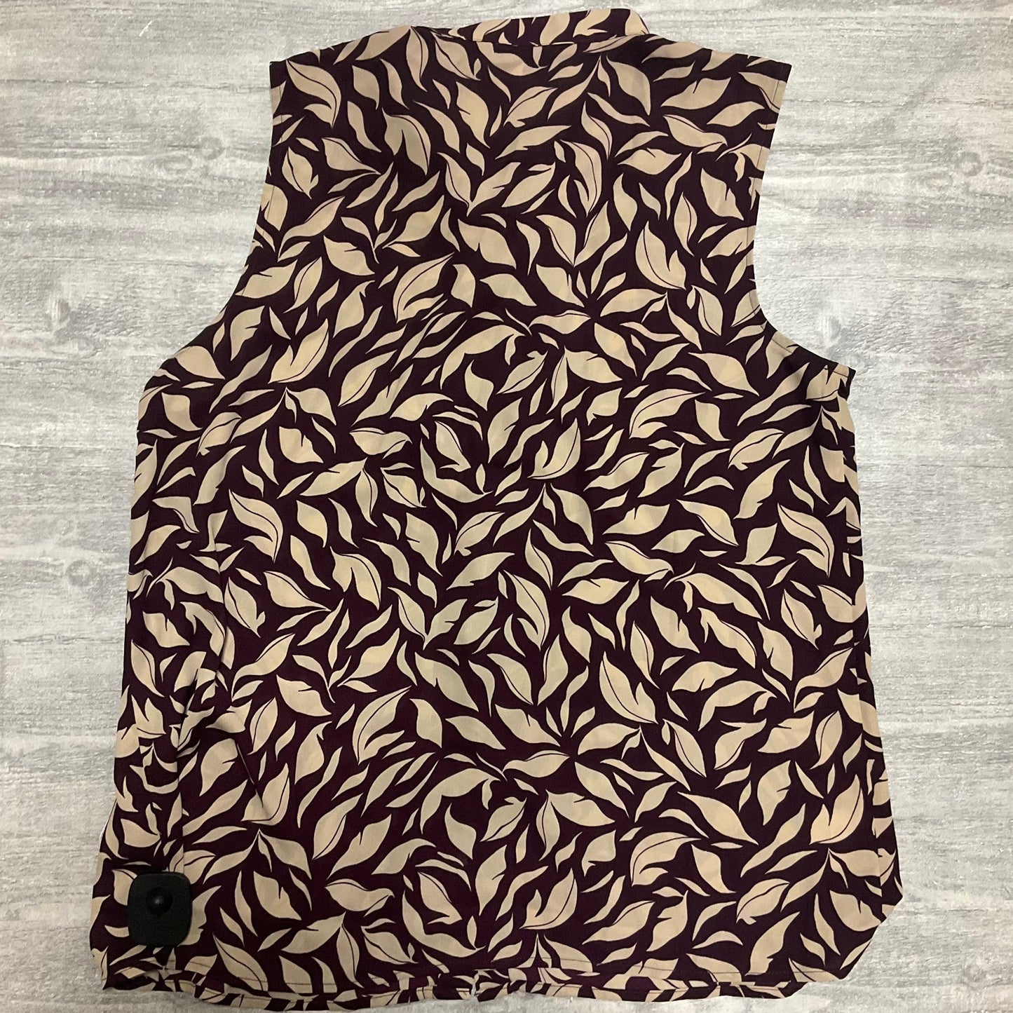 Top Sleeveless By Ann Taylor In Maroon, Size: L