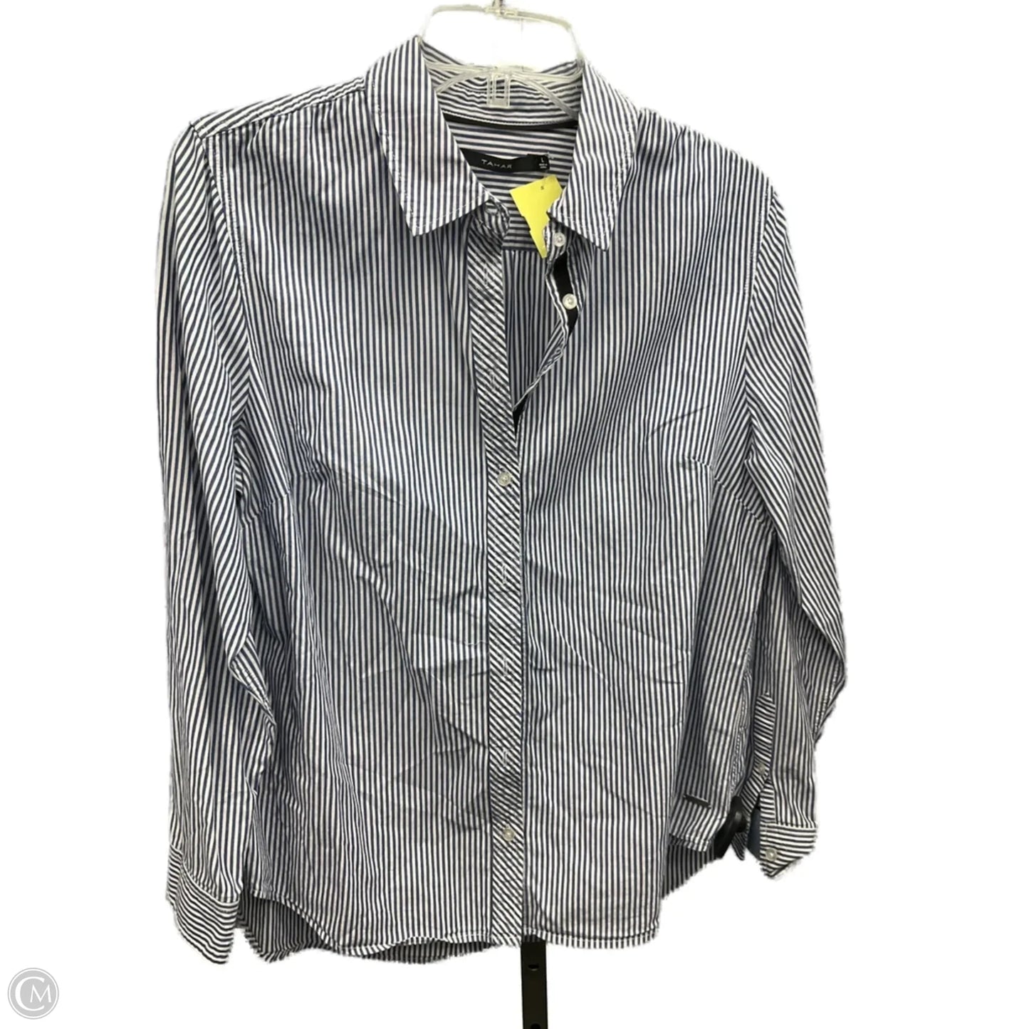 Top Long Sleeve By T Tahari In Striped Pattern, Size: L