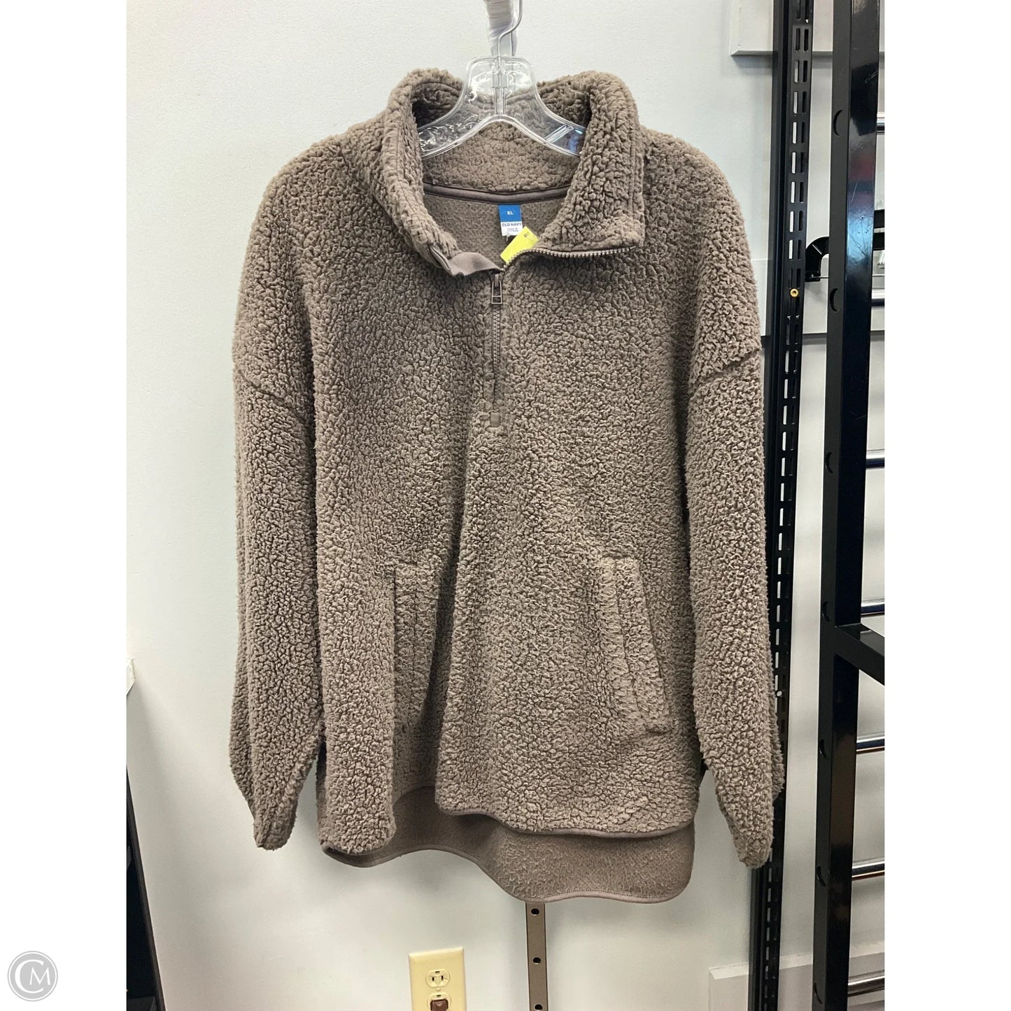 Jacket Faux Fur & Sherpa By Old Navy In Taupe, Size: Xl