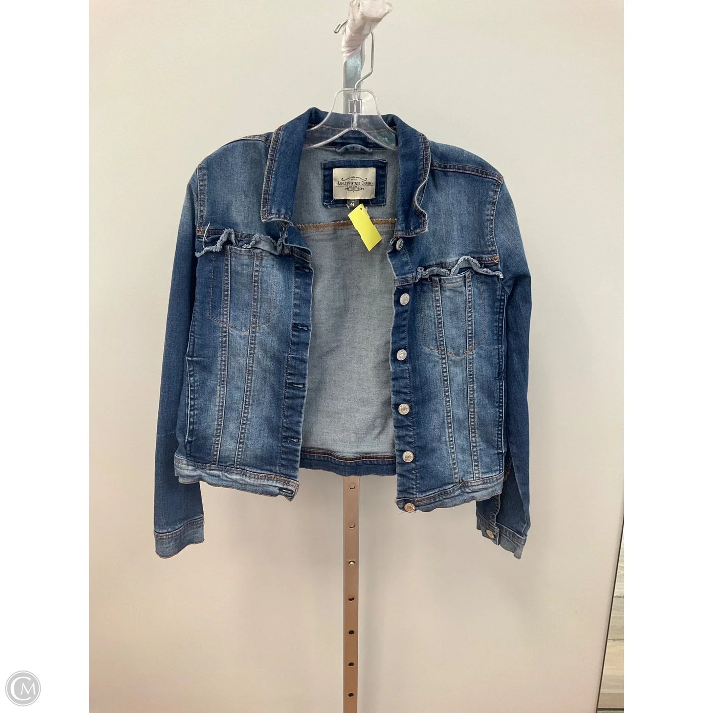 Jacket Denim By Ashley Vintage Charm In Blue Denim, Size: M