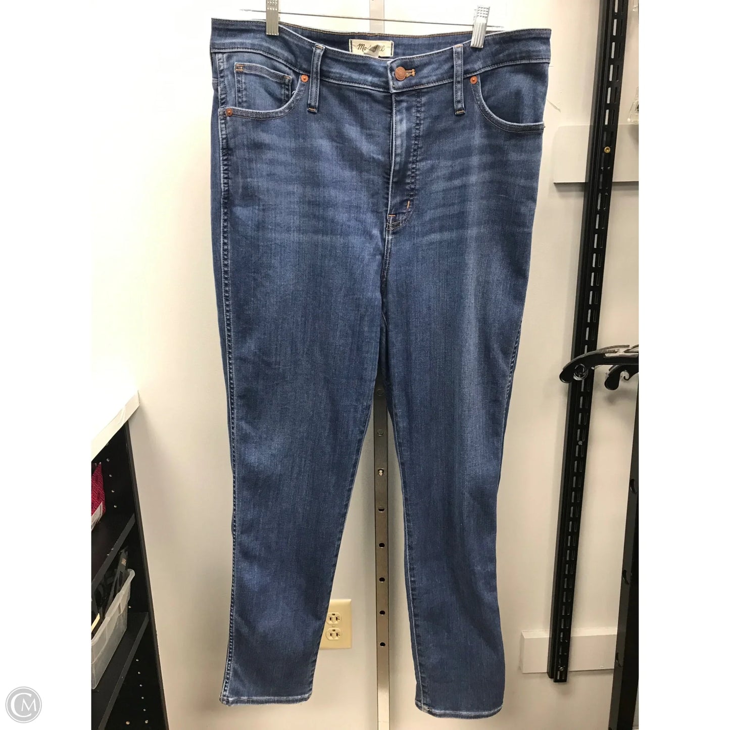 Jeans Straight By Madewell In Blue Denim, Size: 12l