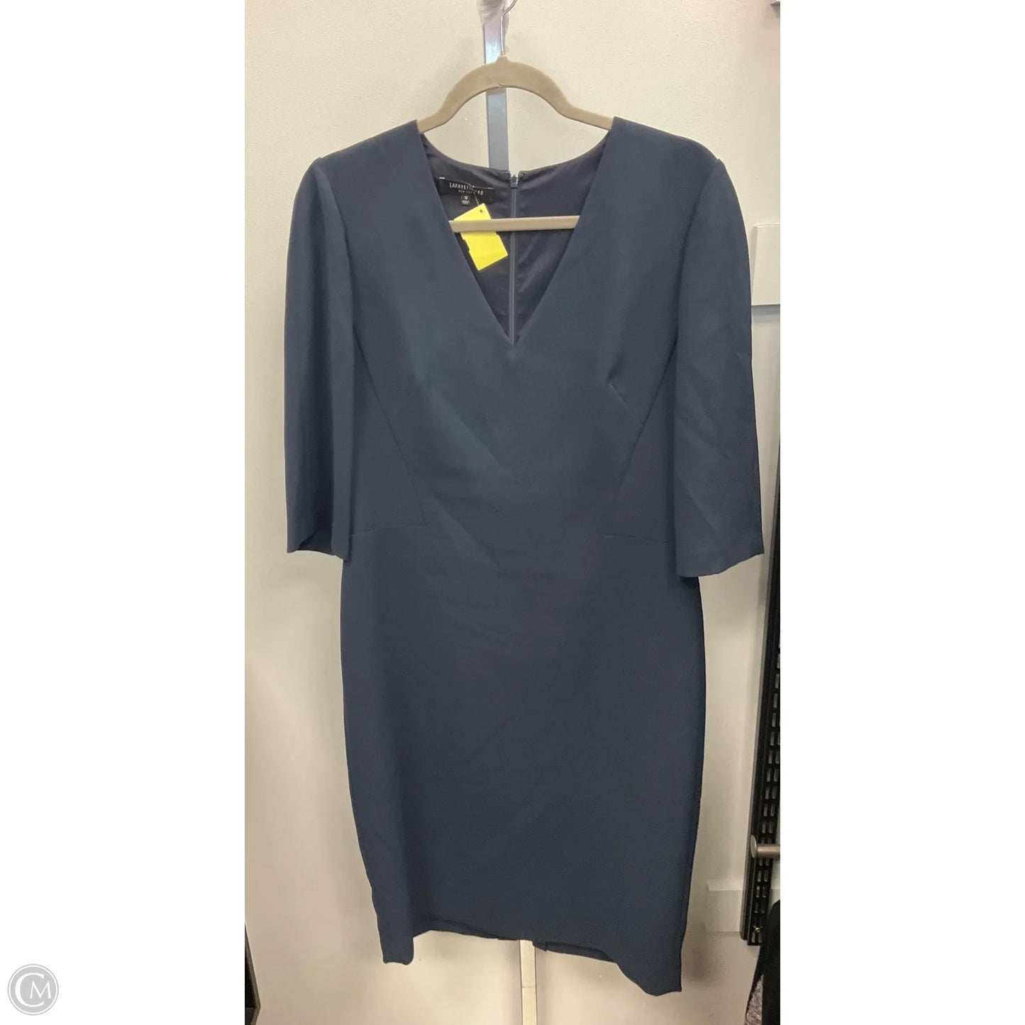 Dress Designer By Lafayette 148 In Navy, Size: 12