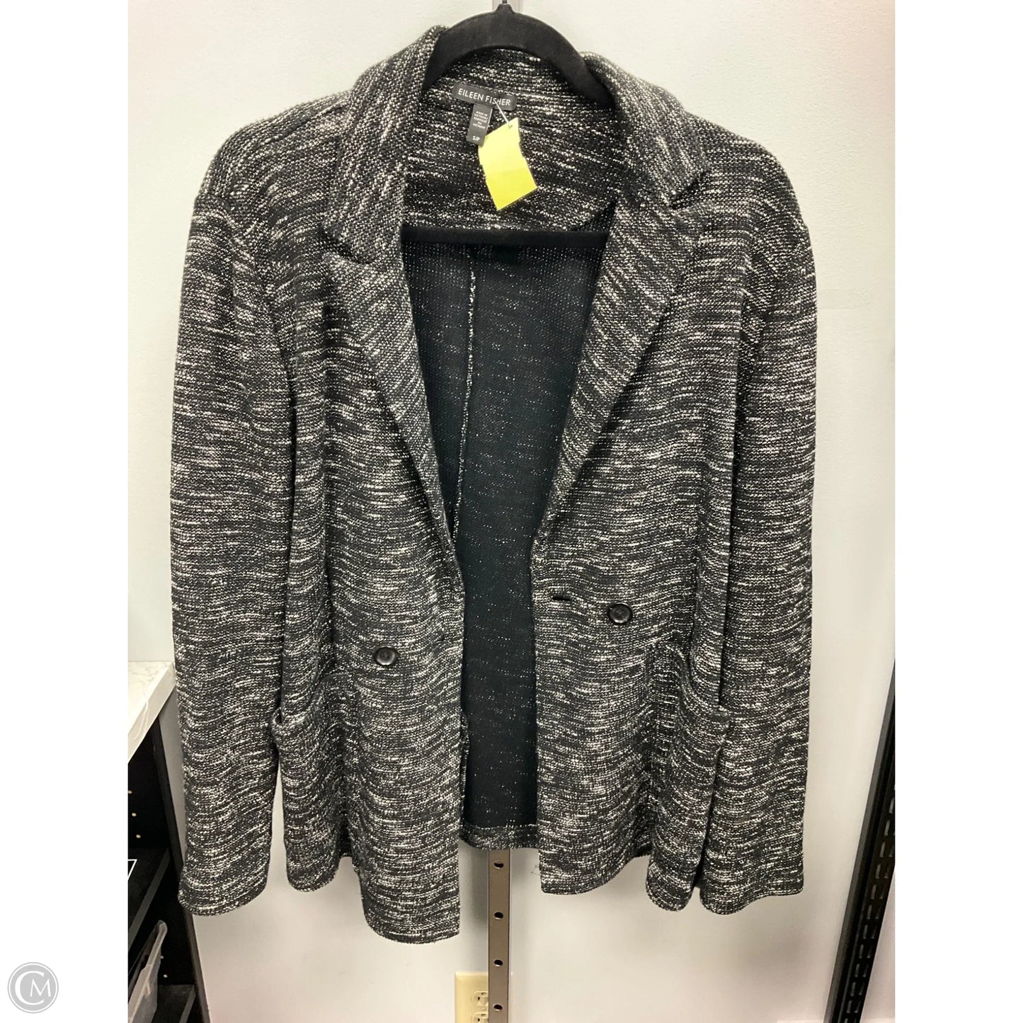 Blazer By Eileen Fisher In Black & White, Size: Xl
