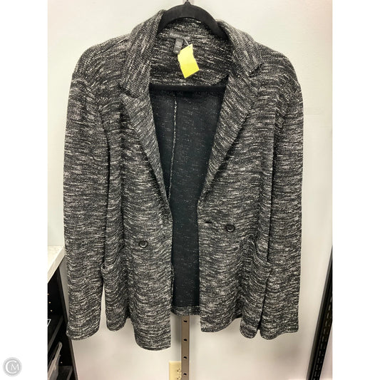 Blazer By Eileen Fisher In Black & White, Size: Xl
