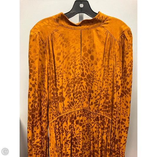 Dress Casual Short By Anthropologie In Orange, Size: L