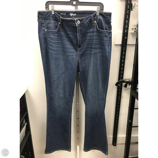 Jeans Boot Cut By Style And Company In Blue Denim, Size: 16