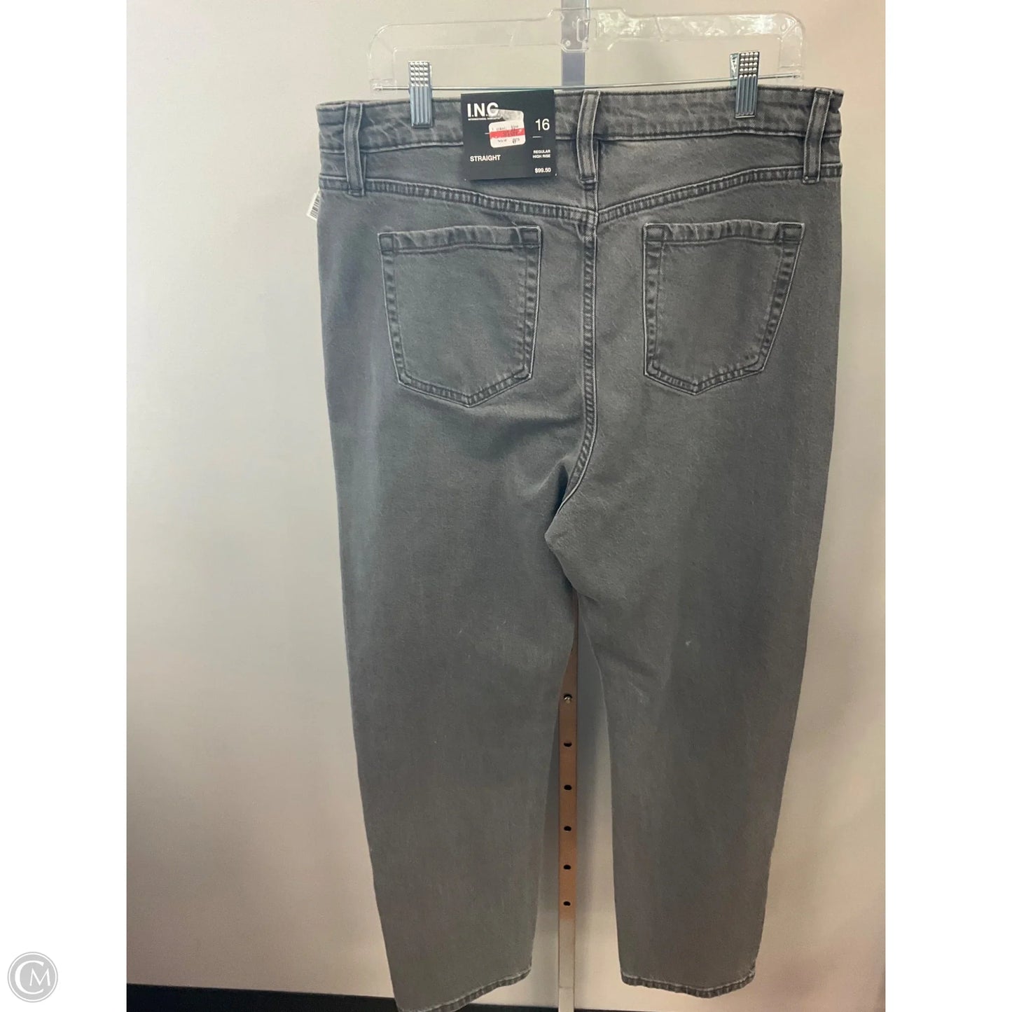 Jeans Straight By Inc In Grey, Size: 16