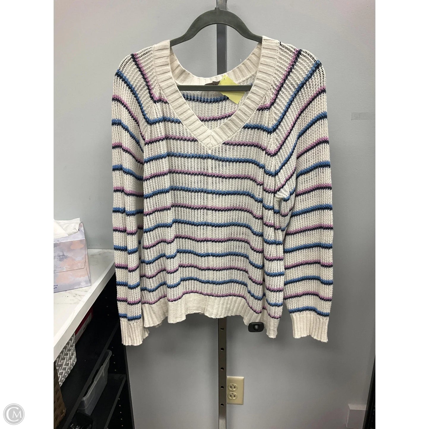 Sweater By Loft In Striped Pattern, Size: Xl