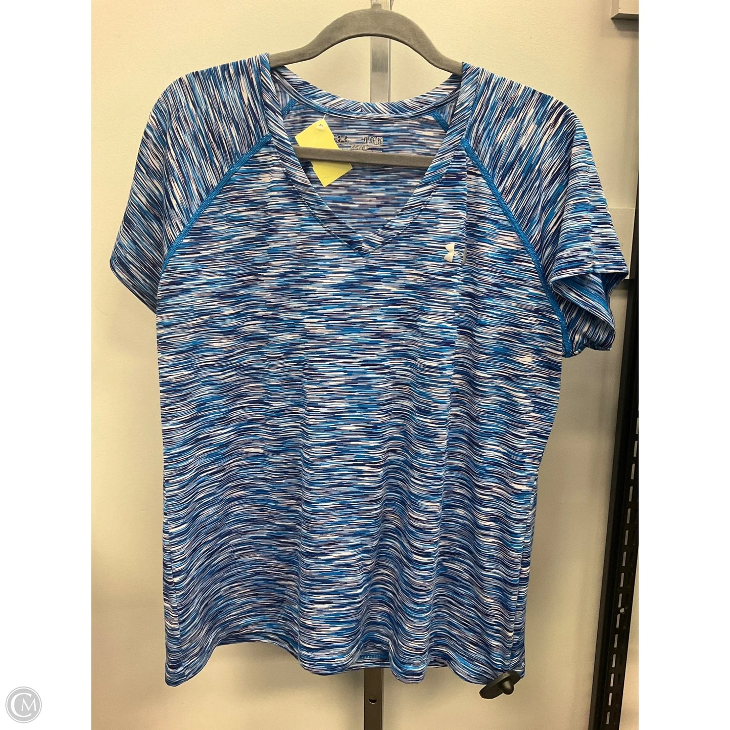 Athletic Top Short Sleeve By Under Armour In Blue, Size: Xl