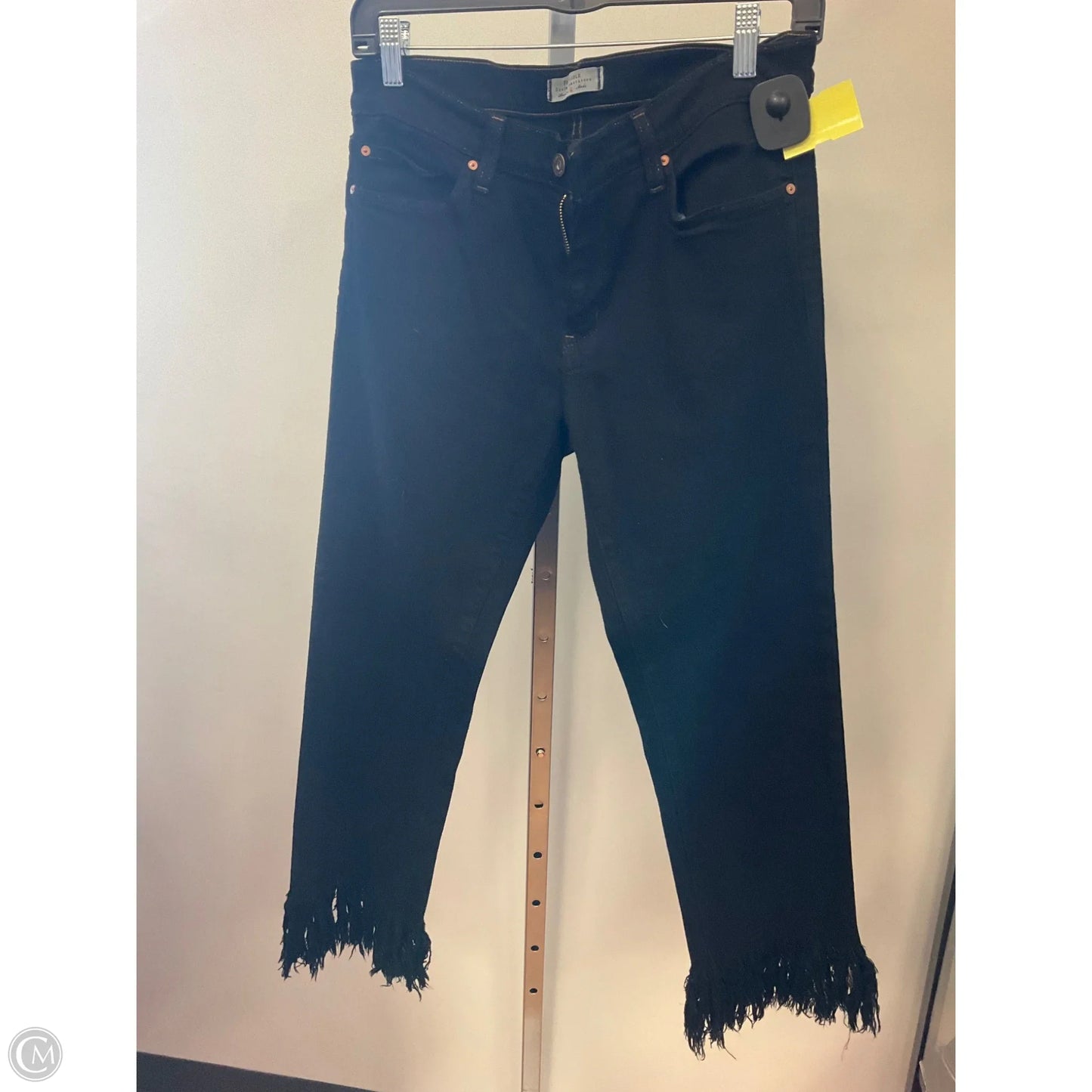 Jeans Cropped By Cmc In Black Denim, Size: 10