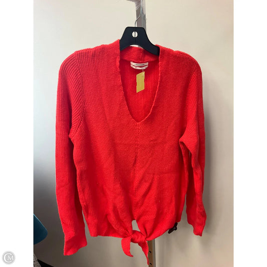 Sweater By Anthropologie In Orange, Size: L