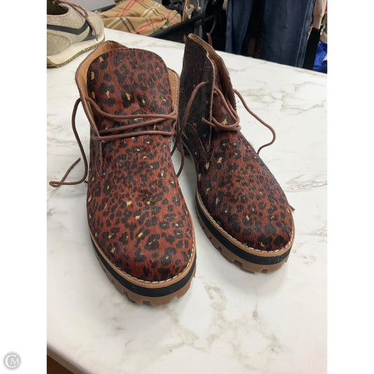 Boots Ankle Flats By Madewell In Animal Print, Size: 6