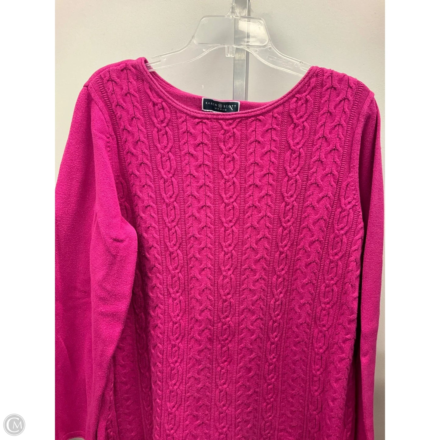 Sweater By Karen Scott In Pink, Size: 1x