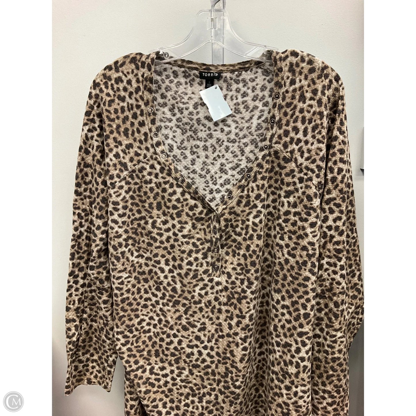 Top Long Sleeve By Torrid In Animal Print, Size: 3x