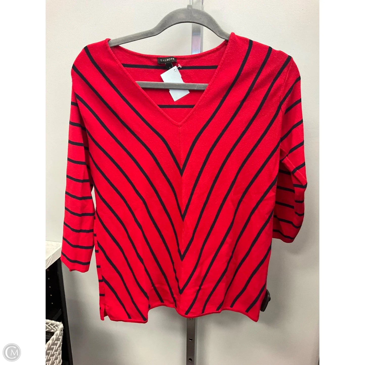 Top Long Sleeve By Talbots In Red, Size: S