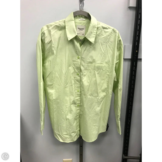 Top Long Sleeve By Abercrombie And Fitch In Green, Size: S