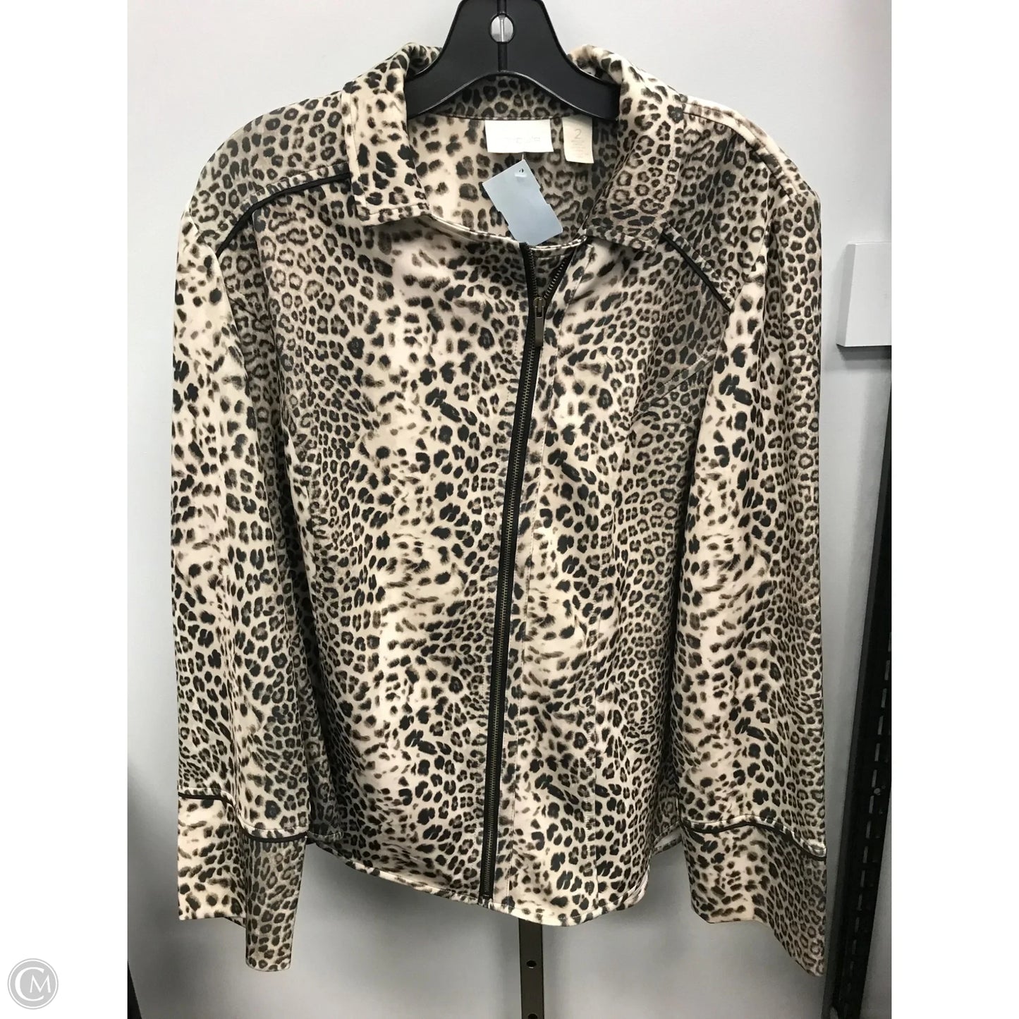 Jacket Other By Chicos In Animal Print, Size: L