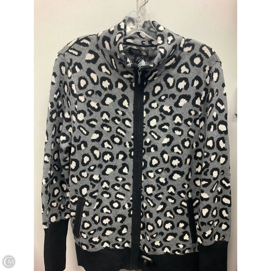 Sweater Cardigan By Rachel Zoe In Animal Print, Size: L