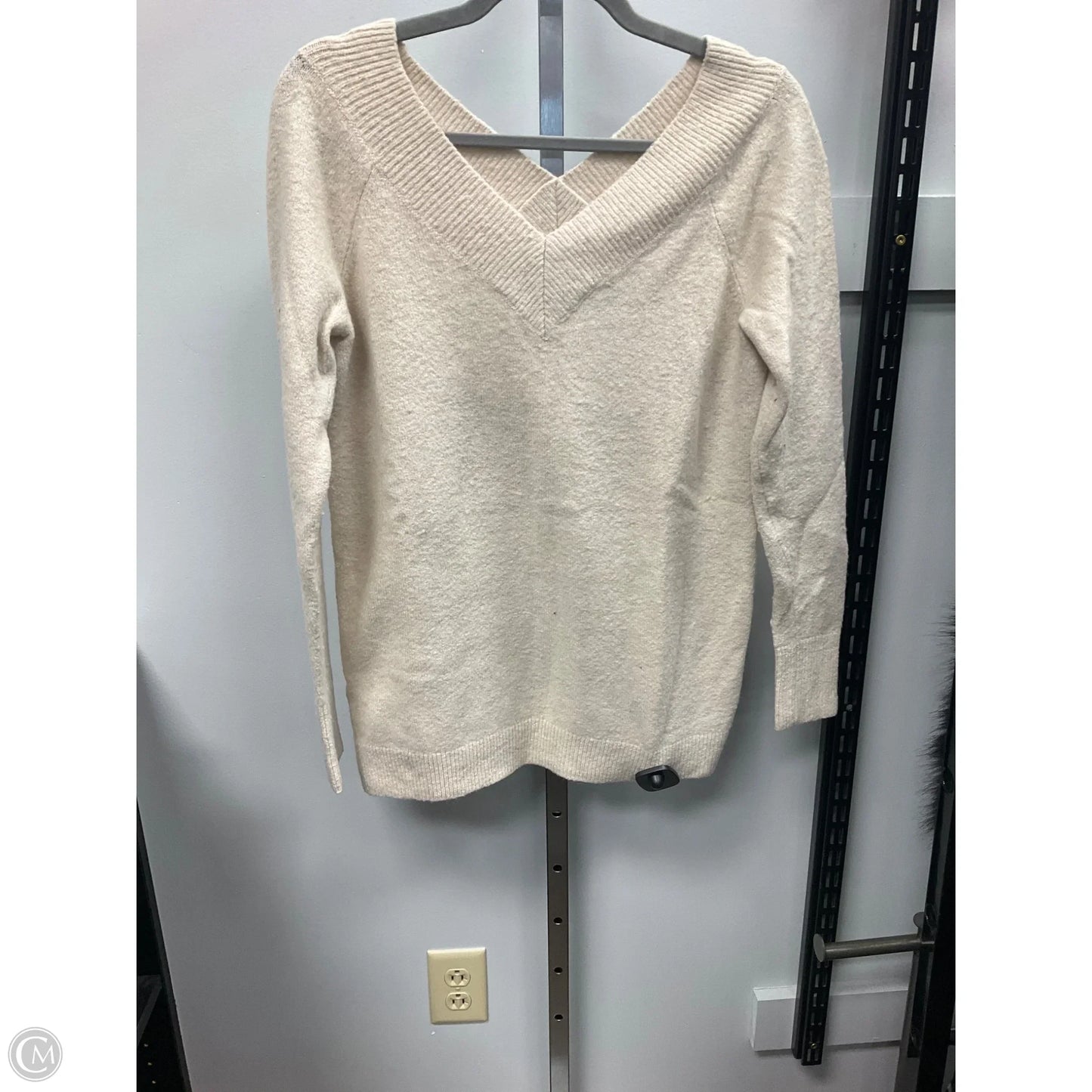 Sweater By Loft In Cream, Size: M