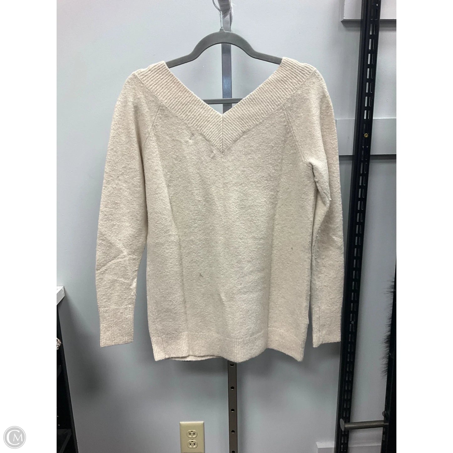 Sweater By Loft In Cream, Size: M
