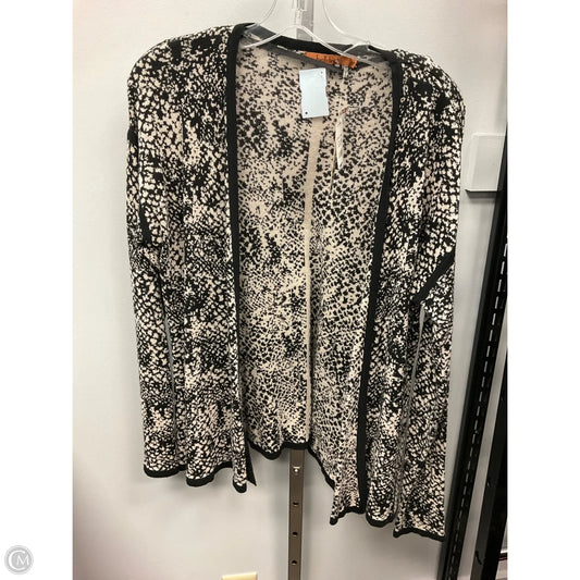 Sweater Cardigan By Belldini In Black & Cream, Size: M