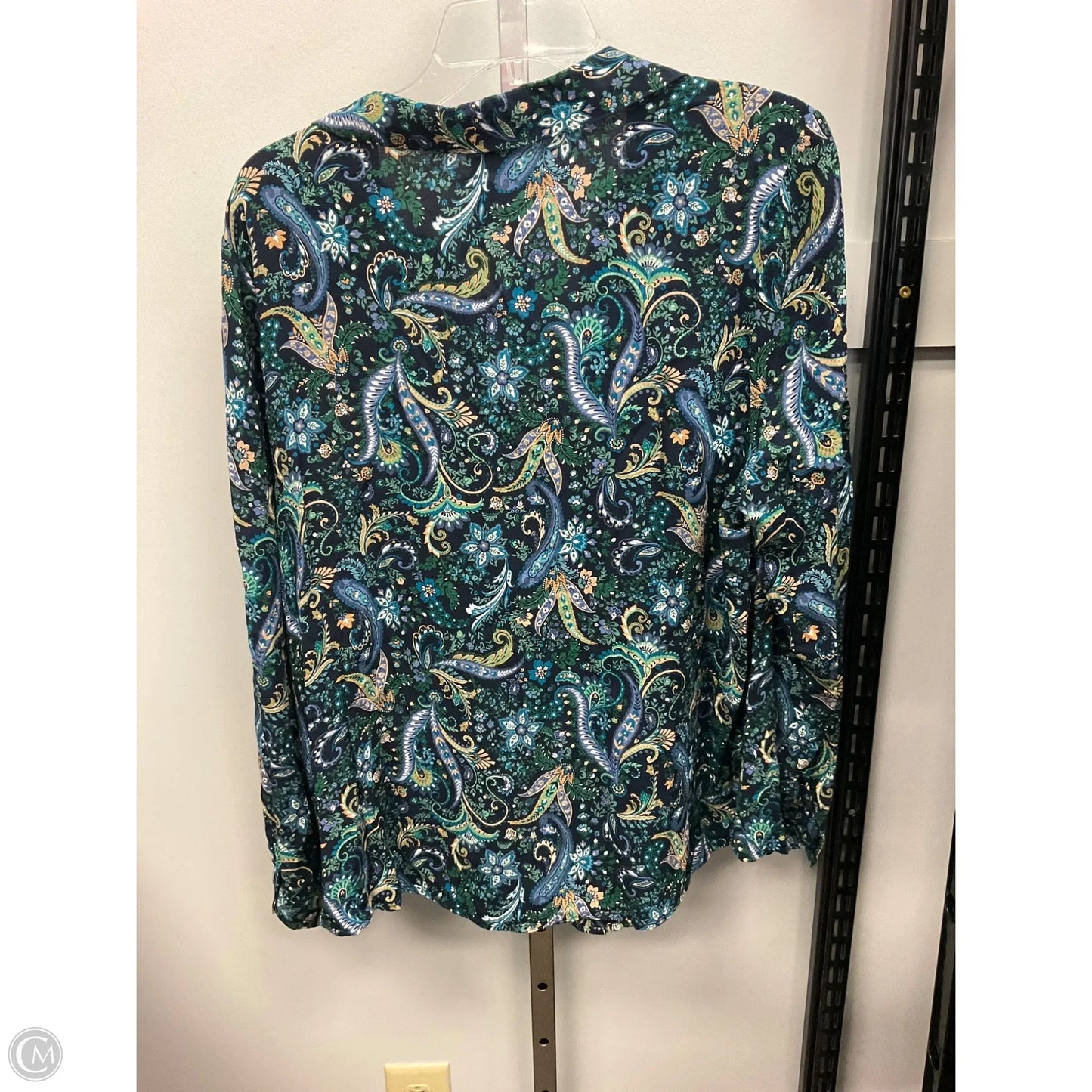 Top Long Sleeve By Croft And Barrow In Floral Print, Size: Xxl