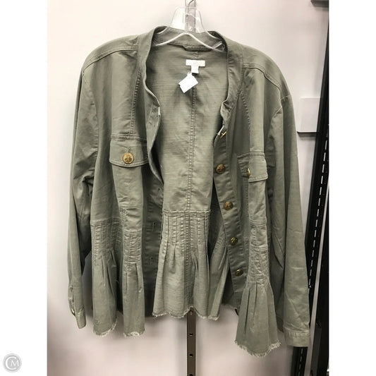 Jacket Utility By J. Jill In Green, Size: 2x