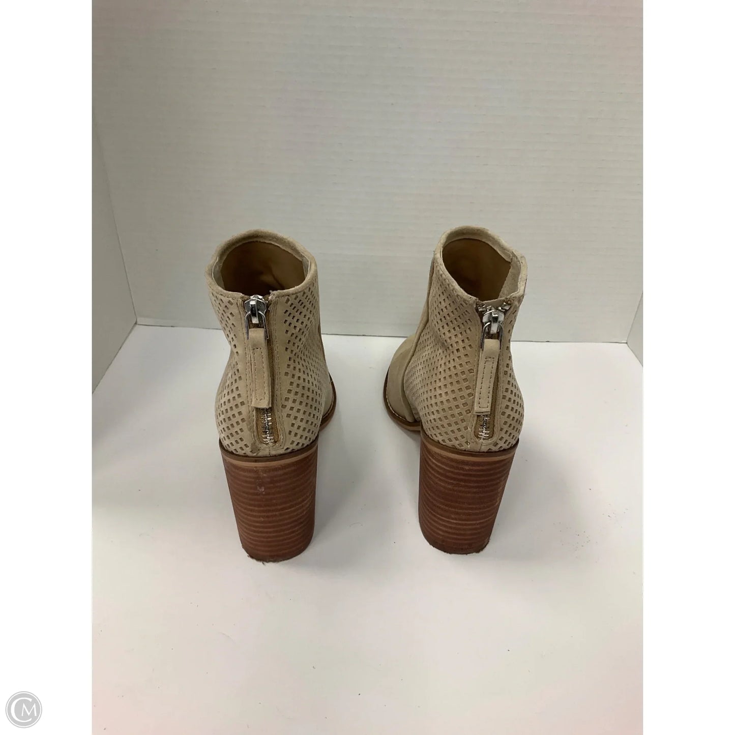 Boots Ankle Heels By Steve Madden In Beige, Size: 8.5