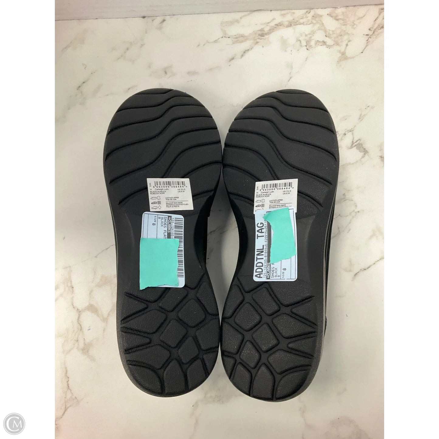 Shoes Flats By Clarks In Black, Size: 8