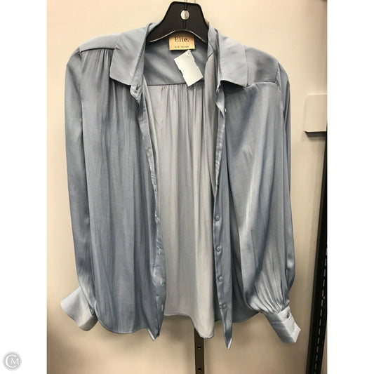 Blouse Long Sleeve By Elie Tahari In Blue, Size: Xs