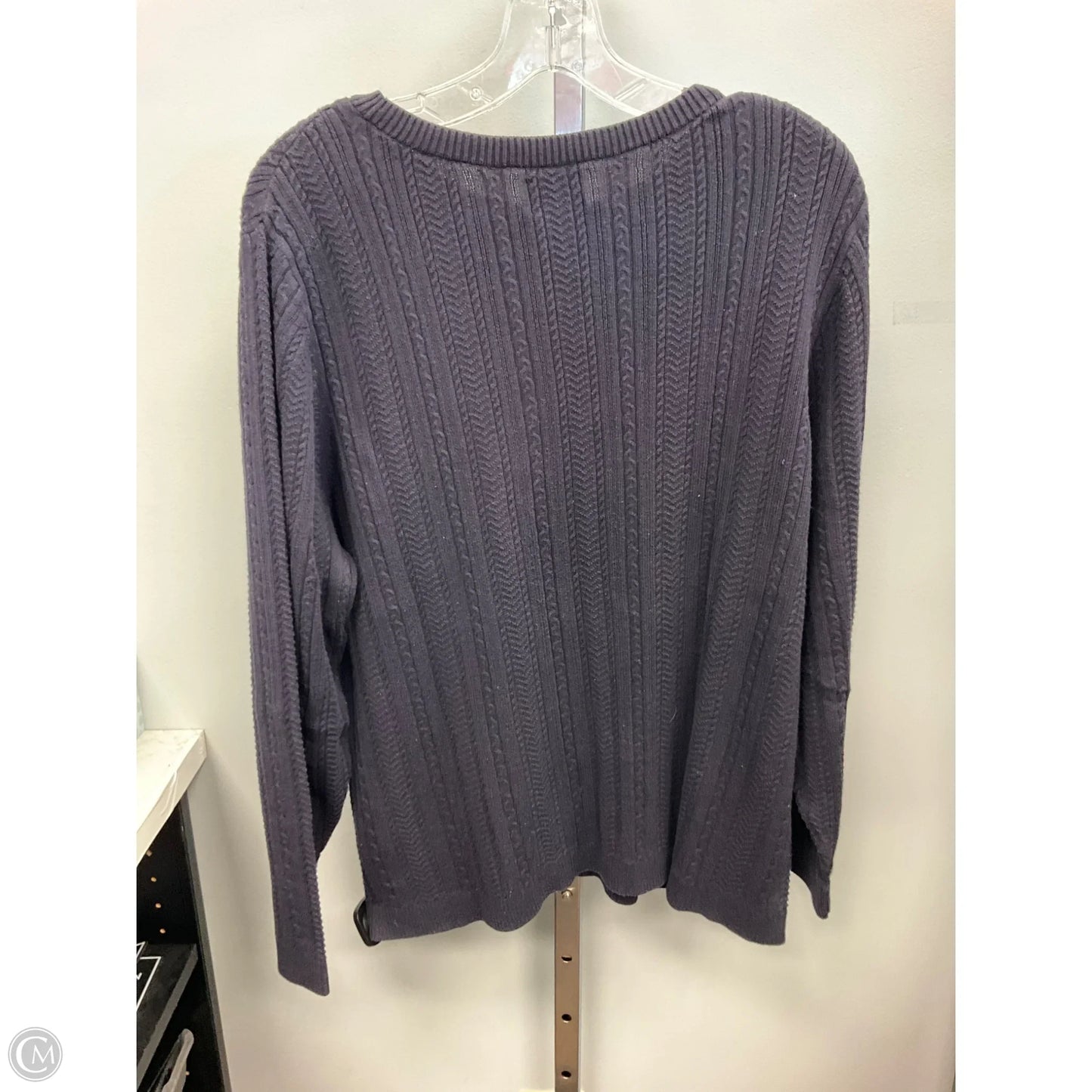 Sweater By Lands End In Navy, Size: 1x