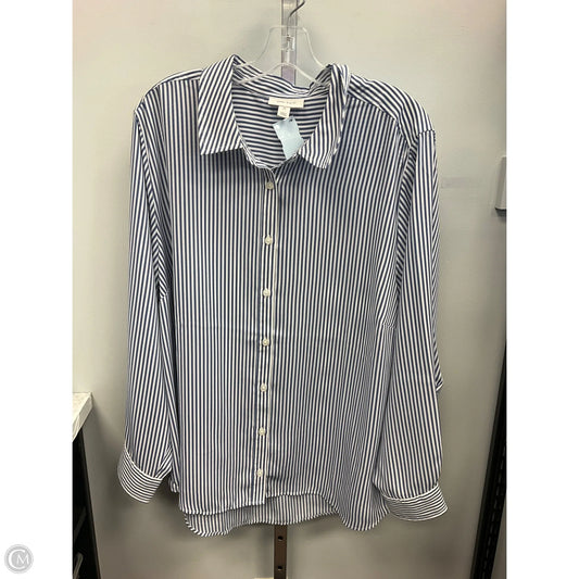 Blouse Long Sleeve By On 34th In Striped Pattern, Size: 2x