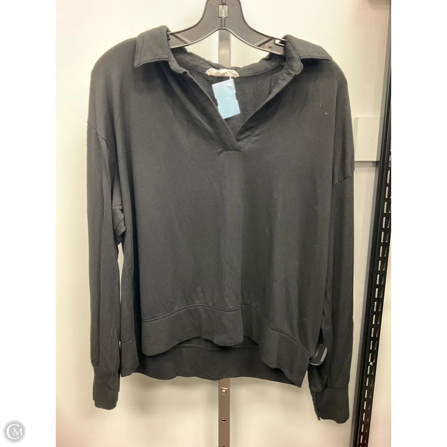 Top Long Sleeve By Workshop In Black, Size: L