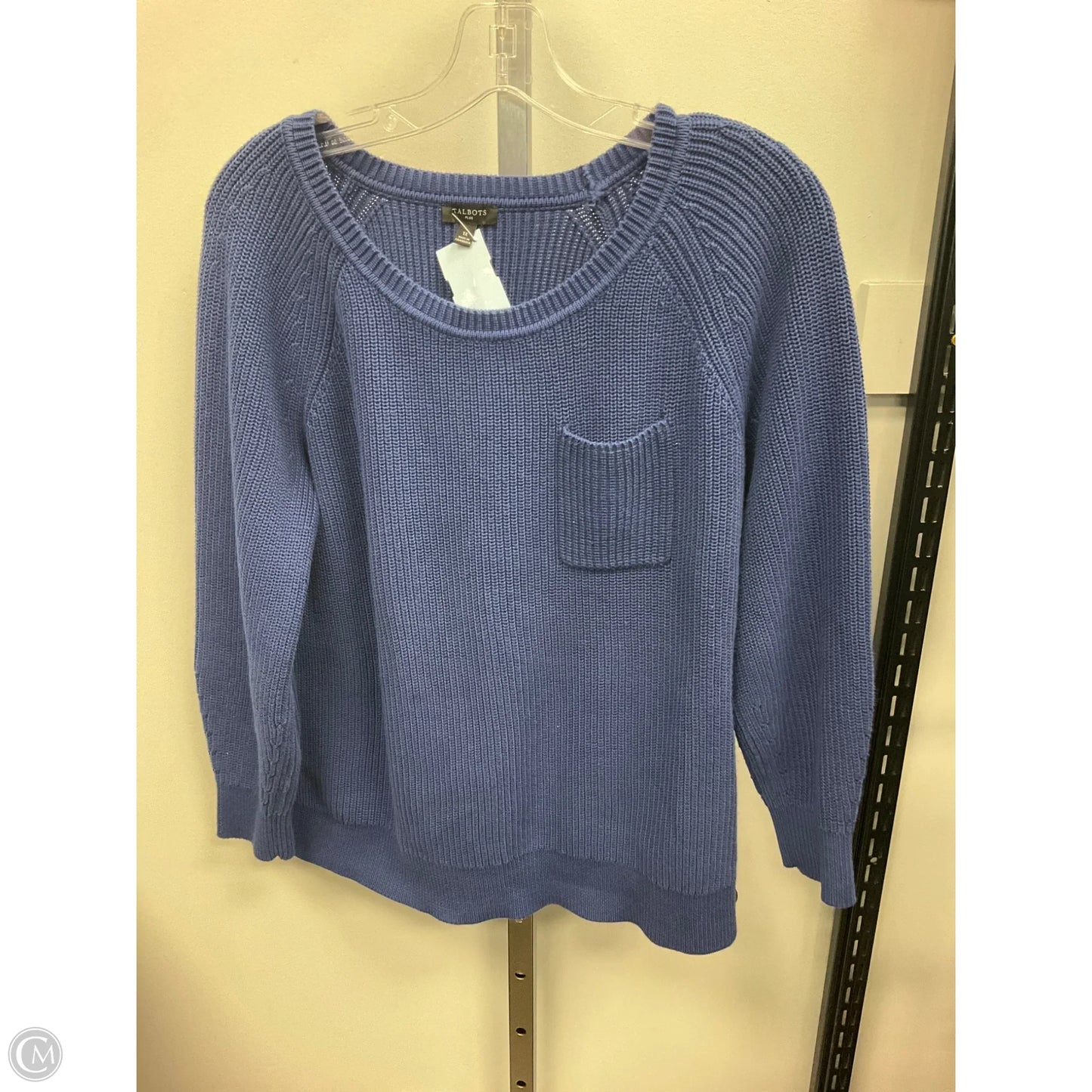 Sweater By Talbots In Blue, Size: 1x
