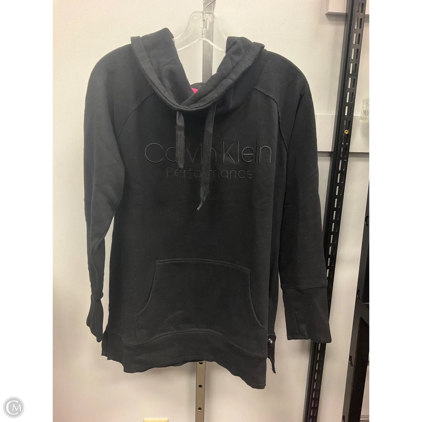 Top Long Sleeve By Calvin Klein Performance In Black, Size: L