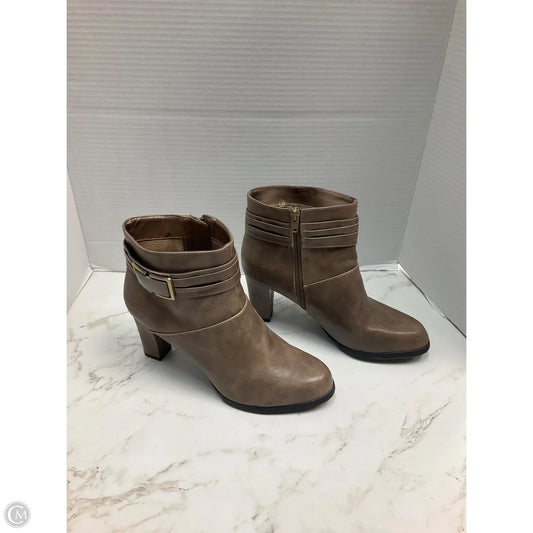 Boots Ankle Heels By Life Stride In Tan, Size: 9