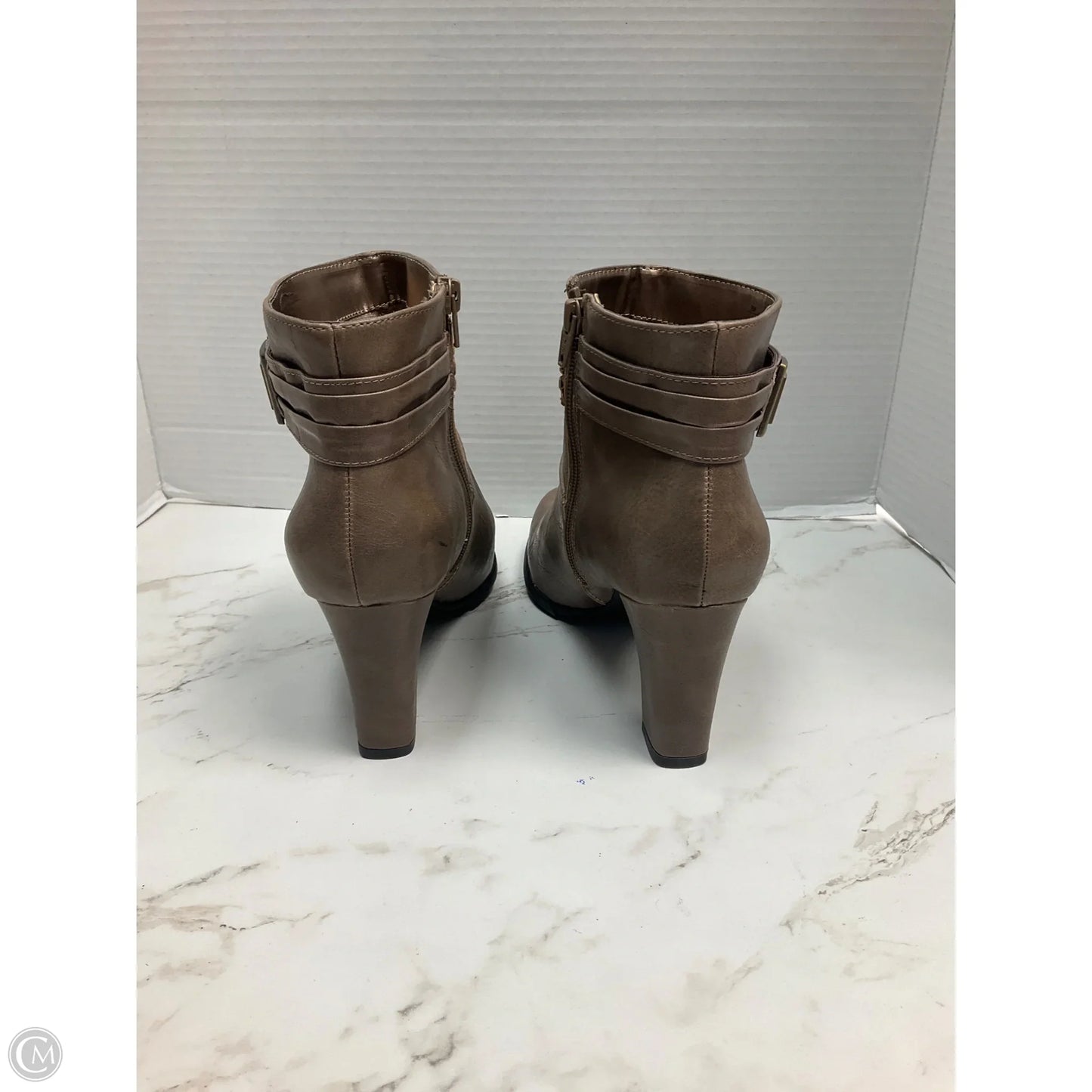 Boots Ankle Heels By Life Stride In Tan, Size: 9