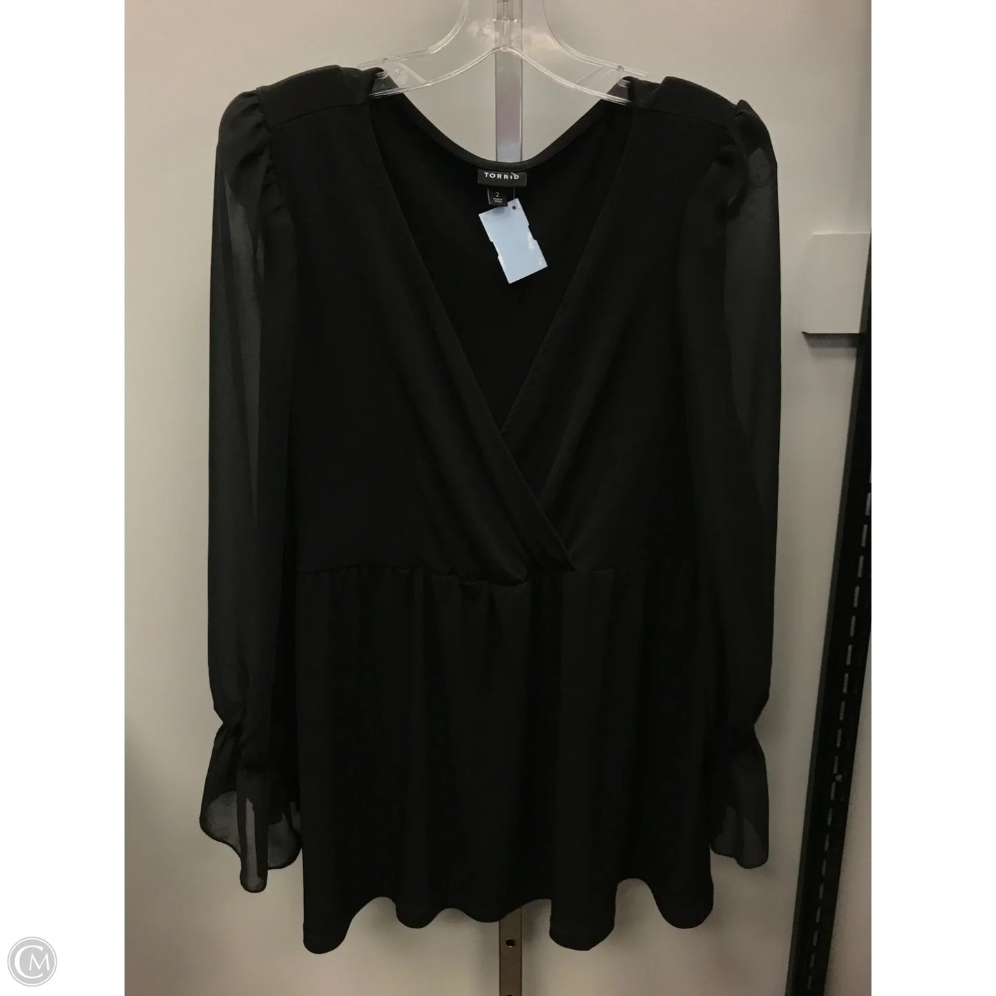 Top Long Sleeve By Torrid In Black, Size: 2x