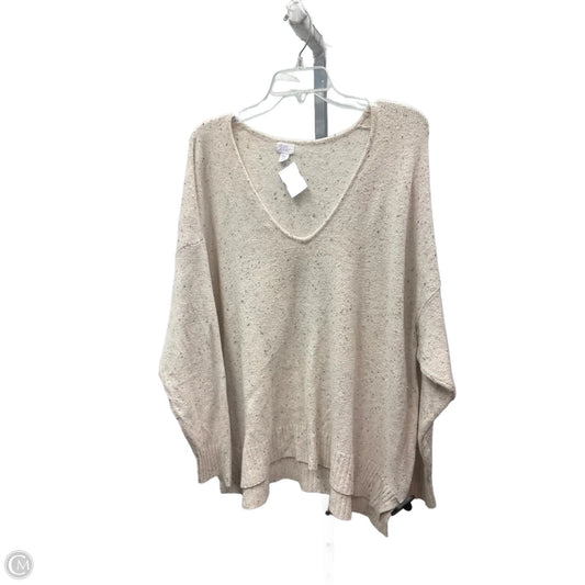 Sweater By Stars Above In Cream, Size: Xxl