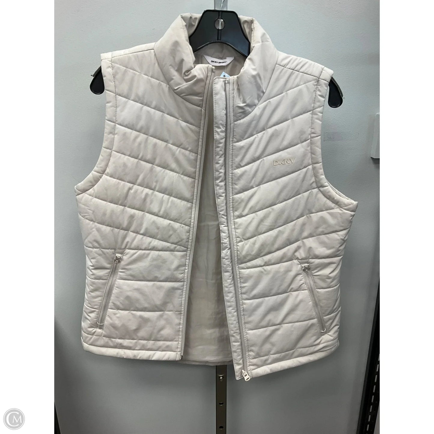 Vest Puffer & Quilted By Dkny In Cream, Size: S