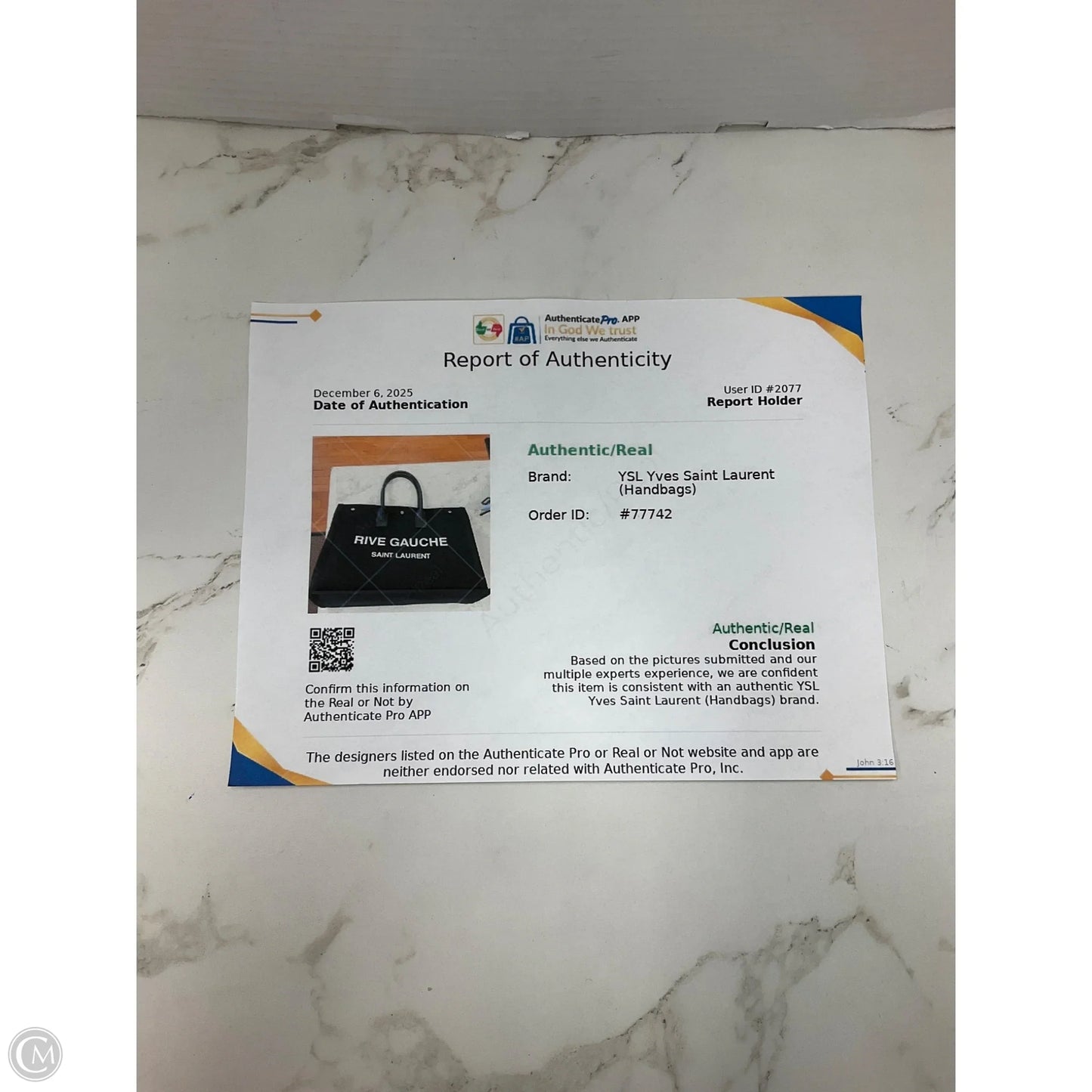 Handbag Luxury Designer By Yves Saint Laurent, Size: Large