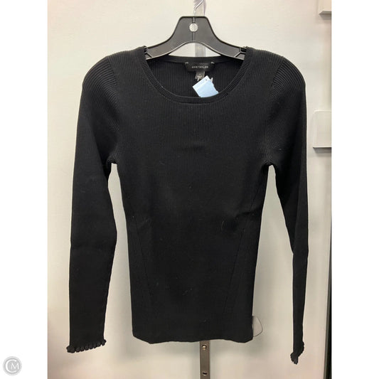 Top Long Sleeve By Ann Taylor In Black, Size: S