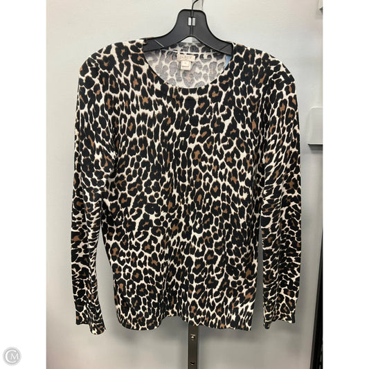 Top Long Sleeve By J. Crew In Animal Print, Size: Xs