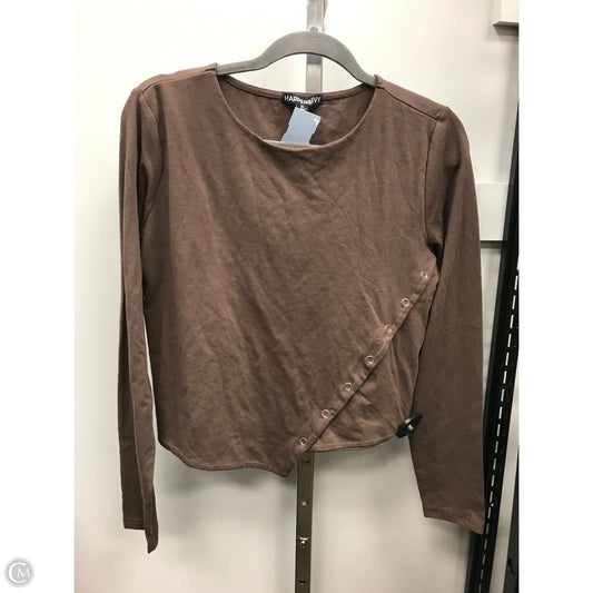 Top Long Sleeve By Cmc In Brown, Size: Xl