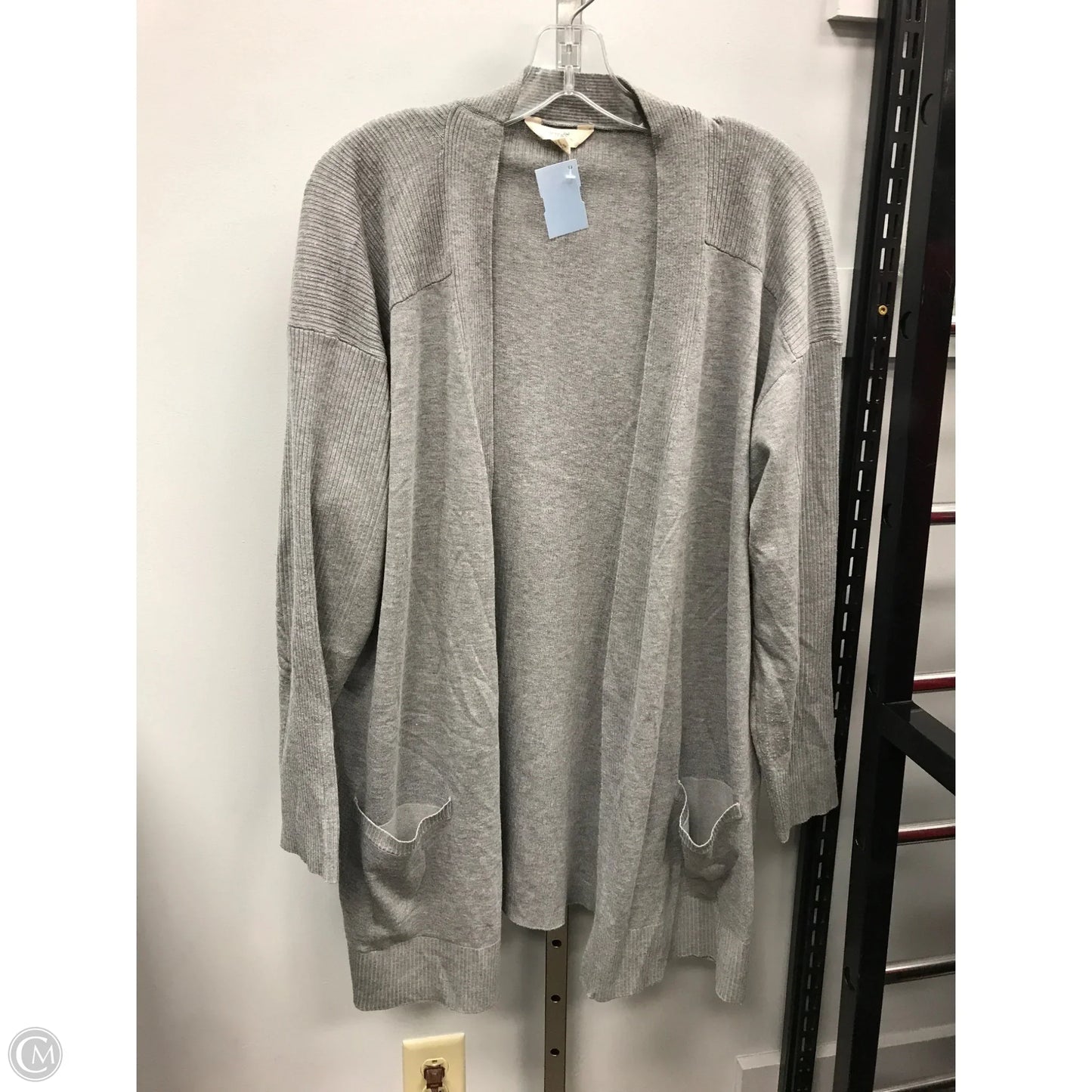 Sweater Cardigan By Terra & Sky In Grey, Size: 2x