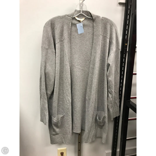 Sweater Cardigan By Terra & Sky In Grey, Size: 2x