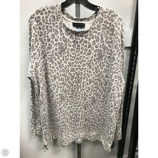 Top Long Sleeve By Tahari In Animal Print, Size: Xl